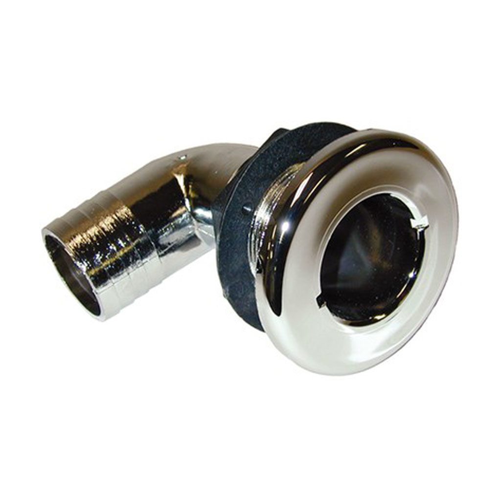 Chrome Plated Thru-Hull Fitting 90 Degree