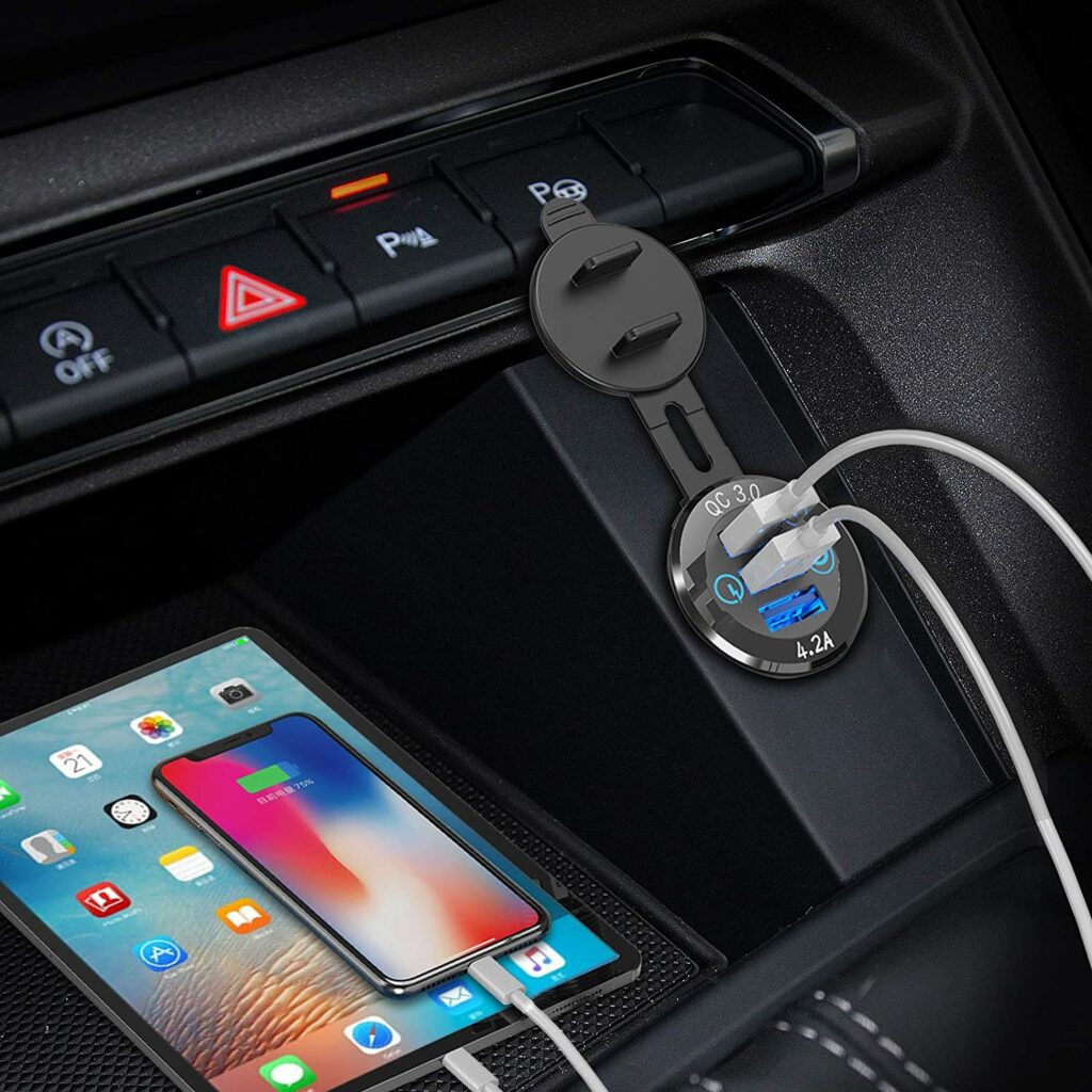 12V USB Aluminum dual Quick Charge 3.0 with PD Triple USB - Image 6