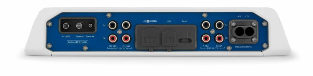 JL - MV400/4i 4 Ch. Class D Full-Range Marine Amplifier with Integrated DSP, 400 W - Image 2