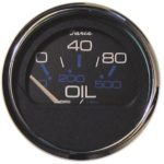 Faria Oil Press Gauge 80 PSI Black