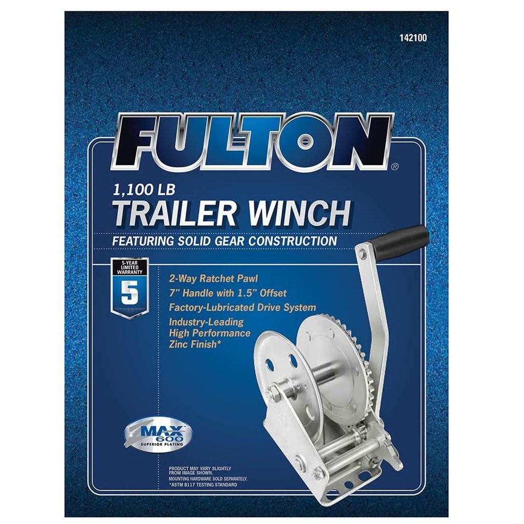 Fulton 142100 Single Speed Winch - 1100 lbs. Capacity