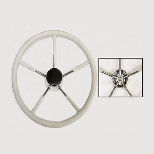 Stainless Steel Boat Steering Wheel Poly White